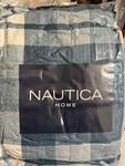 Nautica Crossview Reversible 3 Piece Full/ Queen Comforter Set Navy Plaid Nwt. Fixed Price $29.99.