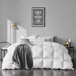 Oversized King Feathers Down Comforter - Ultra Soft All Seasons 100% Organic Cot. Fixed Price $203.99.
