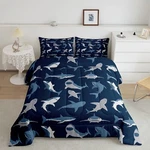 Boys Shark Bedding Set Ocean Sealife Comforter Kids Youth Teens,under.... Fixed Price $68.08.
