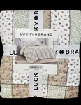 Lucky Brand 3 Pc Comforter Set Quilt Style King Size Neutral Colors. Fixed Price $58.00.