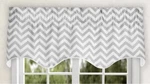 Ellis Curtain Reston Chevron Stripe Lined Scallop Valance, 50" X 17", Sterling. Fixed Price $21.70.