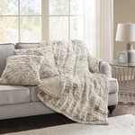 Comfort Spaces Ruched Faux Fur Plush Throw Blanket And Pillow Set With 2 Matc.... Fixed Price $60.64.