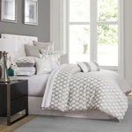 Aico Furniture - Newport 9 Piece Queen Comforter Set Platinum. Fixed Price $764.15.