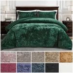 Chezmoi Collection Lux Distressed Velvet 3-PIECE Plush Comforter Set. Fixed Price $81.99.