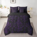 Feelyou Purple Black Vintage Damask Floral Comforter Set Sheets Gothic Bohemia. Fixed Price $60.41.