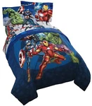 Marvel Avengers Blue Circle 5 Piece Full Bed Set - Includes Reversible Comfor.... Fixed Price $77.42.