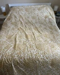Ralph Lauren Gold Paisley Full Queen Comforter Bed Skirt Shams Reversible. Fixed Price $120.00.