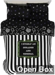 Franco 5 Piece, Collectibles Beetlejuice Halloween Striped Bedding Set, Queen. Fixed Price $66.01.