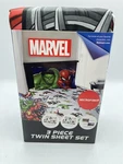 Marvel Avengers 3PC Twin Sheet Set Hulk Spiderman Thor Groot Ms Comic Super Hero. Fixed Price $22.00.
