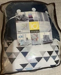 New Intelligent Design Twin/txl Navy Blue Plaid Coverlet Bedding 4 Piece Set Nwt. Fixed Price $28.00.
