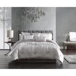 Riverbrook Home Turin Comforter Set, Queen, Silver, 7-PIECE. Fixed Price $252.38.