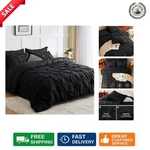 Timeless Black Pintuck Comforter Set Full Size Bedding -round. Fixed Price $60.97.