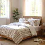 Bhf King Size Comforter, 3 Piece Set - Sunstone 108X96. Fixed Price $42.95.