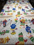 Vtg Circus Animal Themed Children Bedroom Twin Long Blanket Comforter 70X105. Fixed Price $19.99.
