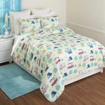 The Lakeside Collection Retro Happy Glamping Lifestyle Bedding Quilt Set, Twin. Fixed Price $38.55.