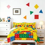 Feelyou Building Block Print Comforter Set Full Size Kids Brick Styles. Fixed Price $73.69.