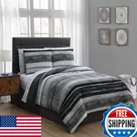 Avondale Manor Laken 7-PIECE Bed In Bag Queen Black LAK7BBFUQUGHBK. Fixed Price $59.09.
