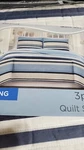 Truly Soft Quilted King Comforter 3 Piece Set- Stripes $120 Msrp. Fixed Price $60.00.