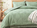 Zzlpp Queen Shams Pillowcases Flat Fitted Sheets Comforter Set Sage Green. Fixed Price $51.69.