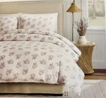 Shabby Chic 100% Cotton & Woven Texture King Comforter Set -white Fringe / Pink. Fixed Price $104.97.