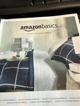 Amazon Basics Microfiber Comforter Blanket Full Queen Black/gray. Fixed Price $25.00.