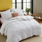Goose Feather Fiber Comforter, 100% Cotton Cover King Queen Bed Blanket. Fixed Price $84.99.