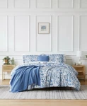Southshore Fine Linens Rhythm 5 Piece Comforter Set - King Blue, Gray, White. Fixed Price $64.00.