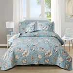 Beach Quilts Set Full/queen Size Ocean Theme BEDSPREADS,3PCS Seashell Conch S.... Fixed Price $46.68.