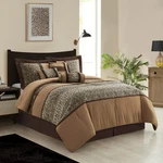 Nanshing 7-PIECE Brown/taupe Queen Comforter Set. Fixed Price $56.75.