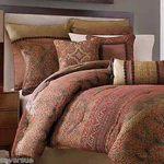 Croscill Avellino Queen Comforter 4 Piece Set Red Burgandy New Box. Fixed Price $314.99.