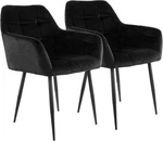 Chic Black Velvet Tufted Chairs - Set Of 2 For Modern Living Rooms. Fixed Price $249.99.