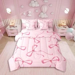 Kawaii Pink Bow Bedding Set 7 Piece Queen Comforter Girls & Teens. Fixed Price $52.99.