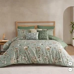 West Park Comforter Set Green 8-PIECE Garnet Shams Decorative. Fixed Price $199.99.
