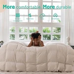 Three Geese Luxury Down Feathers Fiber White Comforter Queen Size. Fixed Price $76.49.