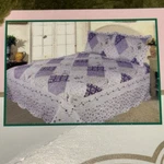 Vtg Collection Quilted Comforter Shabby Chic Twin Blanket Bed Country Purple. Fixed Price $35.00.