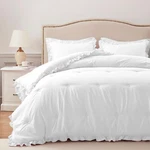 Harborest Comforter Set White - Ruffle Queen,. Fixed Price $61.99.