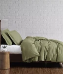 Brooklyn Loom 100% Cotton Percale 3 Pcs Duvet Set Full/queen Green Color. Fixed Price $65.00.