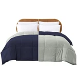 Modern Threads Down Alternative Reversible Comforter Navy/silver Queen. Fixed Price $49.02.