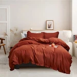 Karever Rust Ruffled Comforter Set Cal King Size Bedding Women Caramel.... Fixed Price $67.99.
