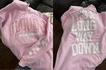 Megan Moroney It's Long Way Down Tour Cloud 9 Light Pink Hoodie Reprint. Fixed Price $55.99.