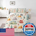 Erosebridal Summer Camper Queen Comforter Set Kids Child Camping. Fixed Price $106.10.