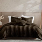 Riverbrook Home Everett Faux Fur Comforter Set, Brown, King, 4 Piece. Fixed Price $359.91.