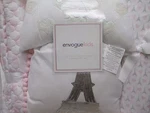 Envogue Kids 10PC Pink White Eiffel Tower Comforter Sheets Throw Set - Queen. Fixed Price $139.99.