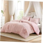 Queen Comforter Set Girls, Tufted Chenille Floral F/q Pink. Fixed Price $116.46.