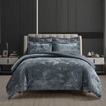 Fredsure Distressed Velvet Comforter Set 5 Pieces Smoke Blue King. Fixed Price $95.24.