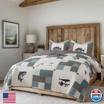 Soul & Lane Fishing Quilt Set Queen And 2 Shams, Cozy Lake Bedding For Lodge. Fixed Price $77.80.