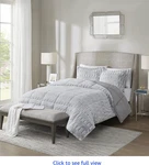 Madison Park Margot Polyester Gray/white Faux Fur King/cal Comforter Set Nw. Fixed Price $39.00.