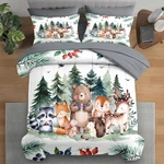 Pamnest Comforter Set Twin Size, Woodland Animal 5 Pcs Bedding Kids A.... Fixed Price $130.75.