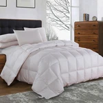 King/calking Dobby Checkered All Seasons White Duck Down Comforter Cotton 300TC. Fixed Price $129.99.