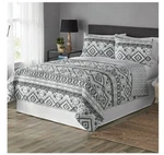 Mainstays Reversible Aztec Grey/white Tribal Design Polyester Quilt, Full/queen. Fixed Price $20.00.